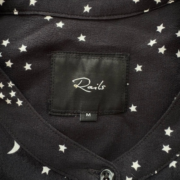 Rails Juliette Black Stars and Moon Dress Medium - Picture 4 of 6